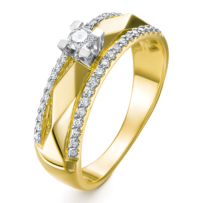 Кольцо, золото, бриллиант, 3594-11002